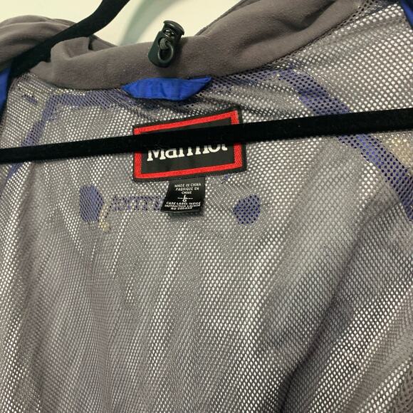 Marmot Men's Blue Outdoor Hooded Zip-Up Jacket Size Large - Picture 10 of 10
